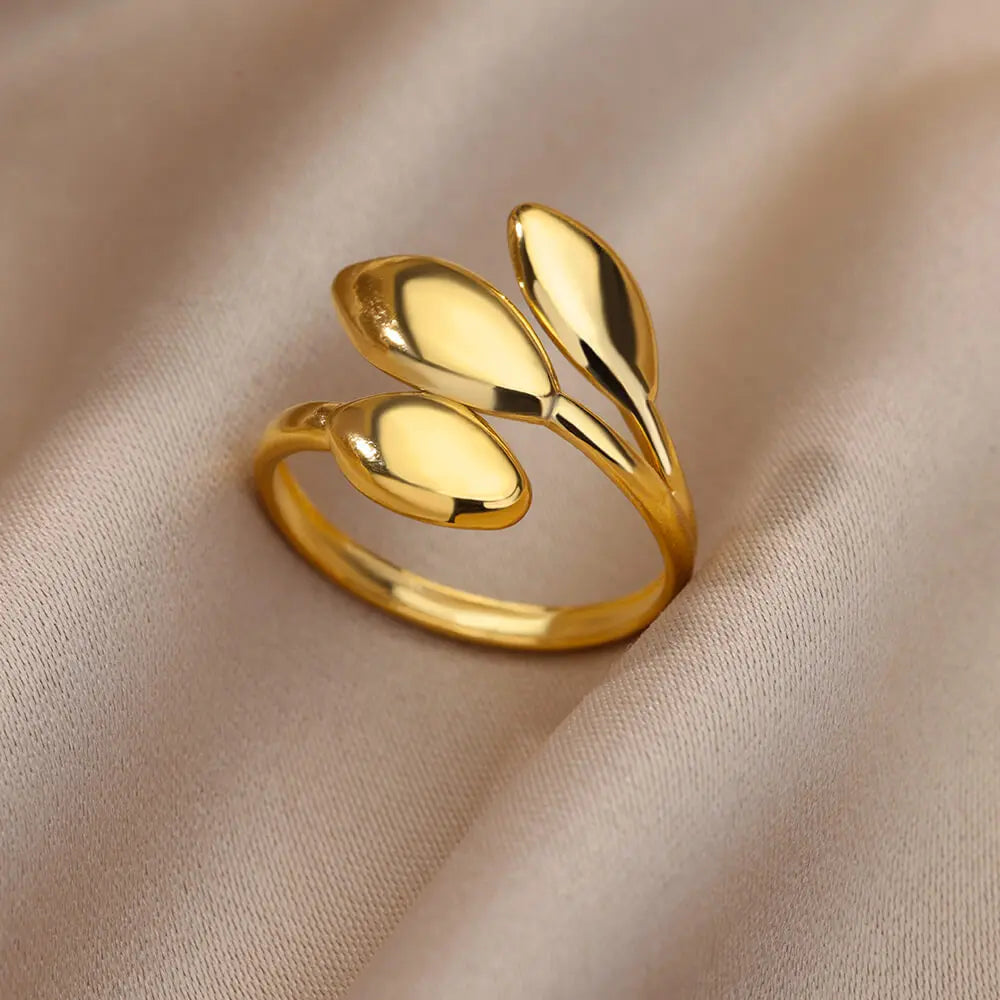 18K Gold Plated Stainless Steel Zircon Rings – Trendy Jewelry Gift