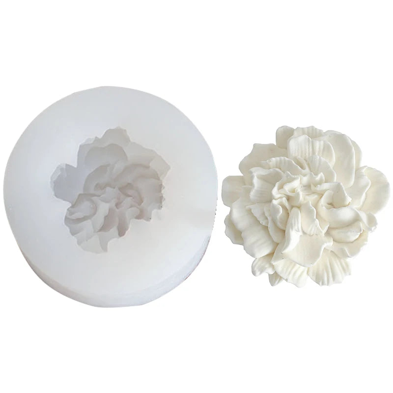 Carnation Flower Aromatherapy Gypsum DIY Candle Expansion Stone Handmade Soap Decoration Silicone Mold