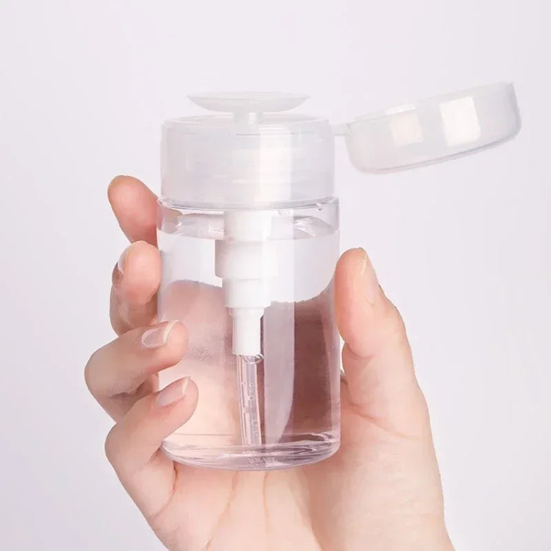 Refillable Press Pump Bottle | Nail Polish Remover & Liquid Dispenser