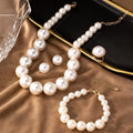 3-Layered Faux Pearl Necklace Set – Vintage Baroque Style with Cross Pendant FREE UK Delivery