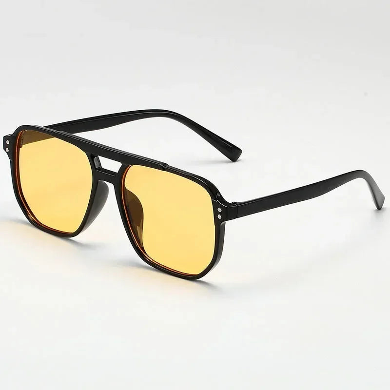 Classic Oversized Pilot Sunglasses – Vintage Double Bridge UV400 | Women & Men