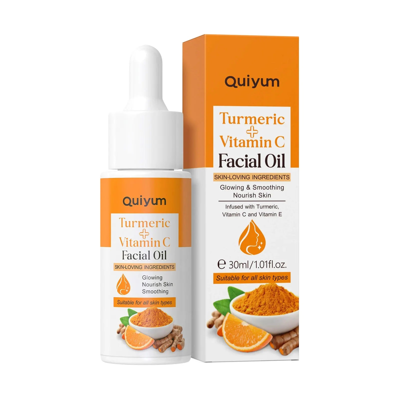 LAIKOU Turmeric & Vitamin C Face Serum – Brightening, Dark Spot Corrector, Anti-Aging & Antioxidant Facial Oil ✅FREE UK Delivery