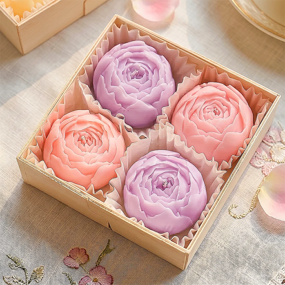 Romantic Rose Candle Gift Set | Soy Wax Floral Candles for Home & Gifting