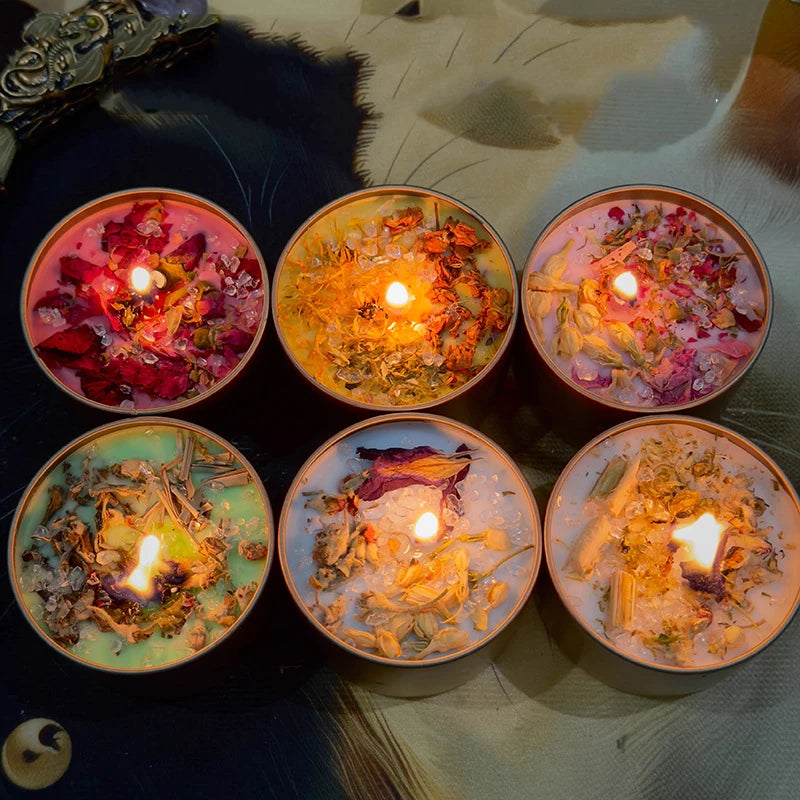 Crystal Soy Wax Floral Scented Candle