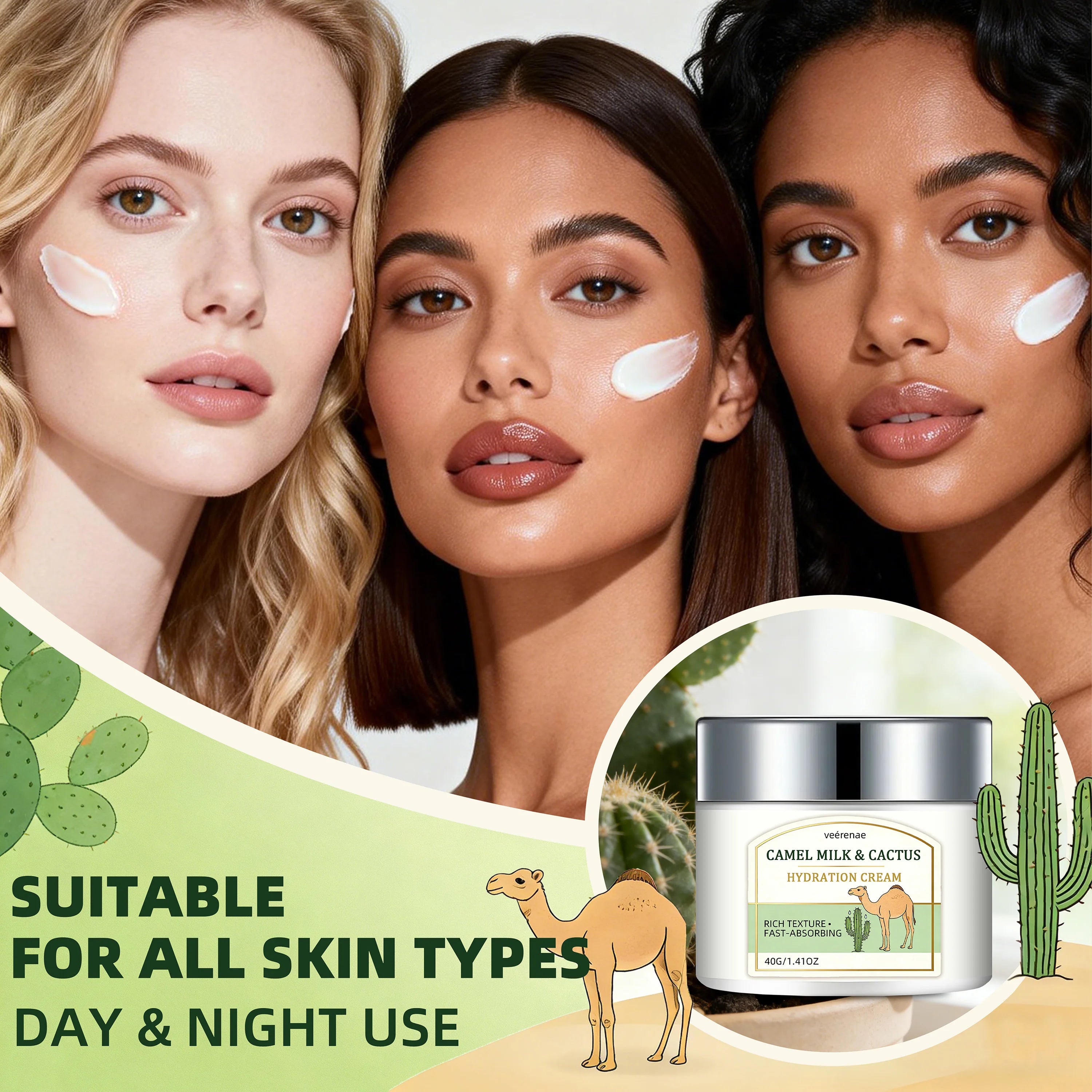 Camel Milk & Cactus Hydrating Face Cream – All Skin Types
