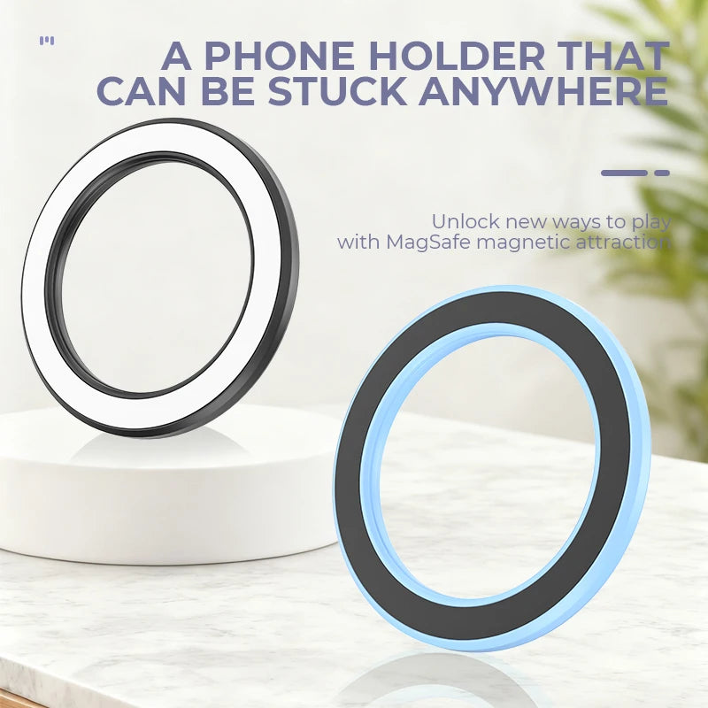 Magnetic Ring Holder For iPhone 14 13 12,Magnet Wall Mobile Phone Holder Magnetic For MagSafe,Car Phone Stand,Sticker Stand