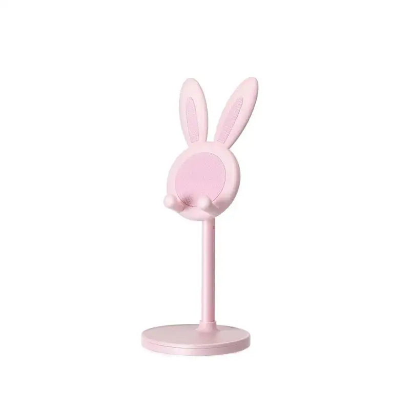 Adjustable Cartoon Bunny Ear Phone Stand Cute Rabbit Universal Tablet Holder Desktop Retractable Organizer For Home Office Decor