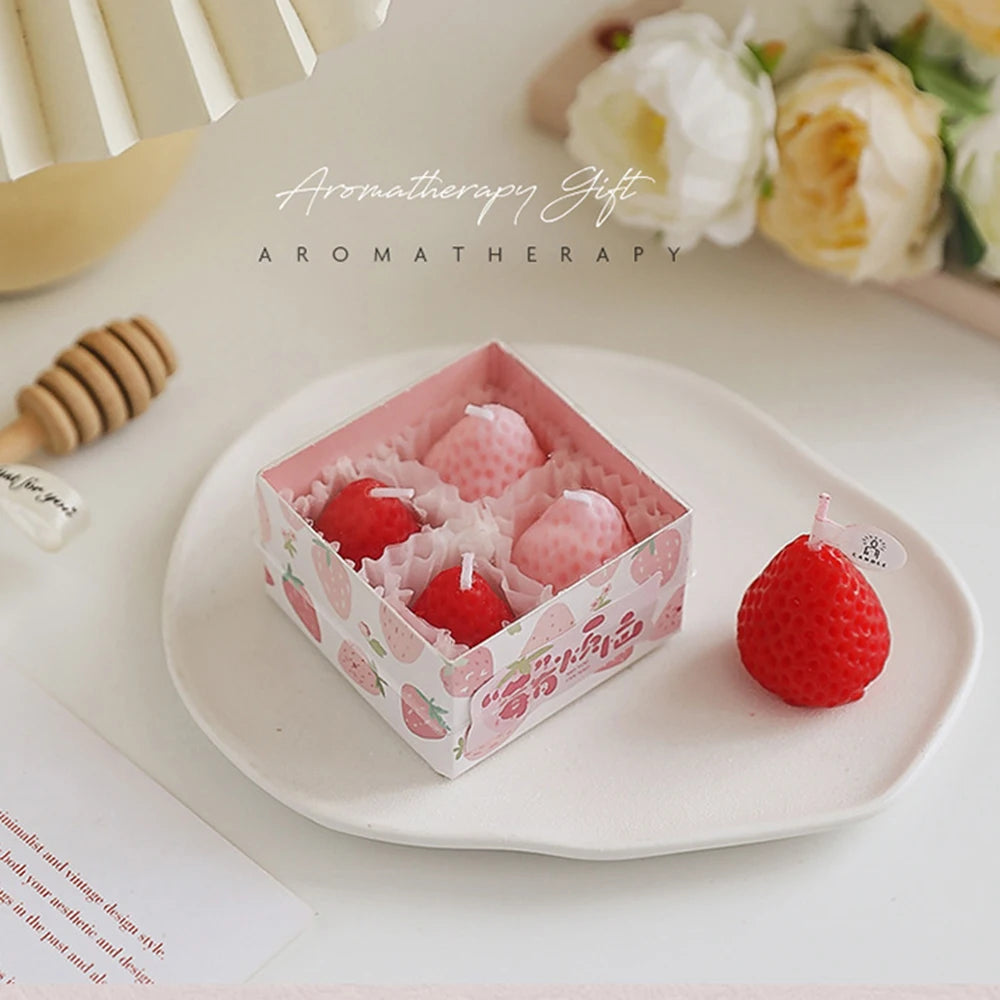 Strawberry Soy Wax Aromatherapy Candle