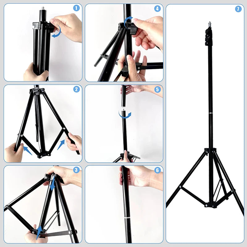 10" LED Selfie Ring Light Dimmable Led Photography Ring Light With Tripods Mini Phone Stand For Vlog Video Live Makeup Fill Lamp