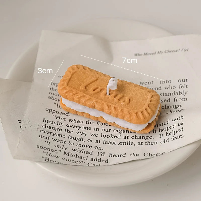 Cute Handmade Biscuit Scented Candle | Soy Wax Aromatherapy Home Decoration