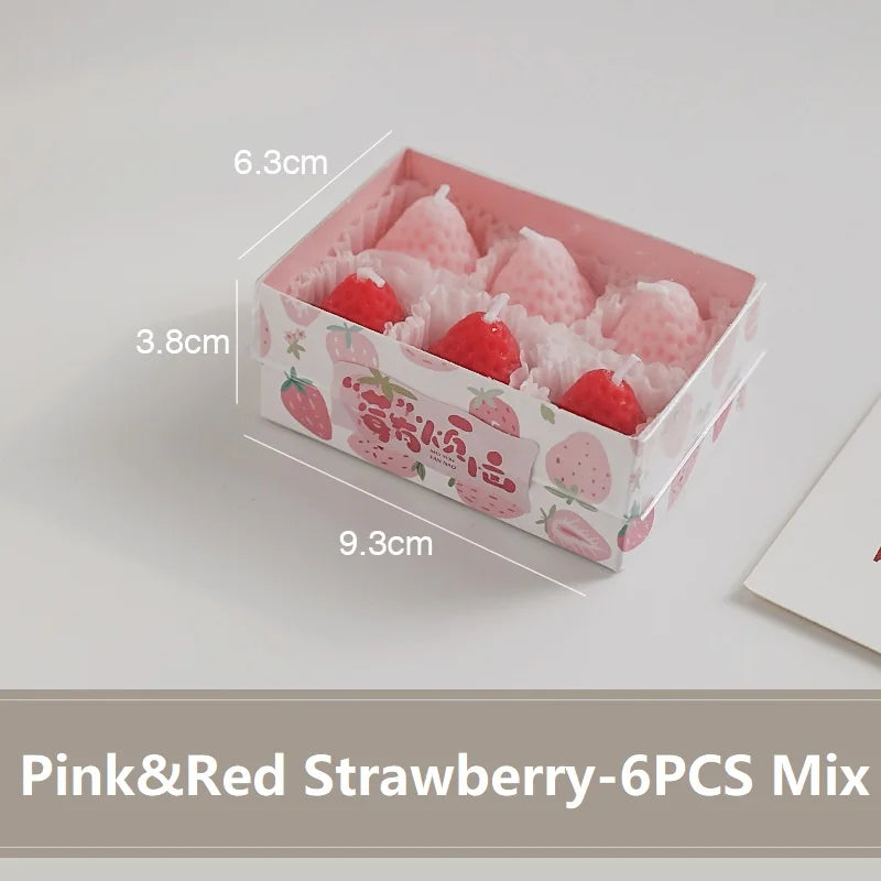 Strawberry Scented Candles Gift Box | Handmade Fruit Aromatherapy Candles