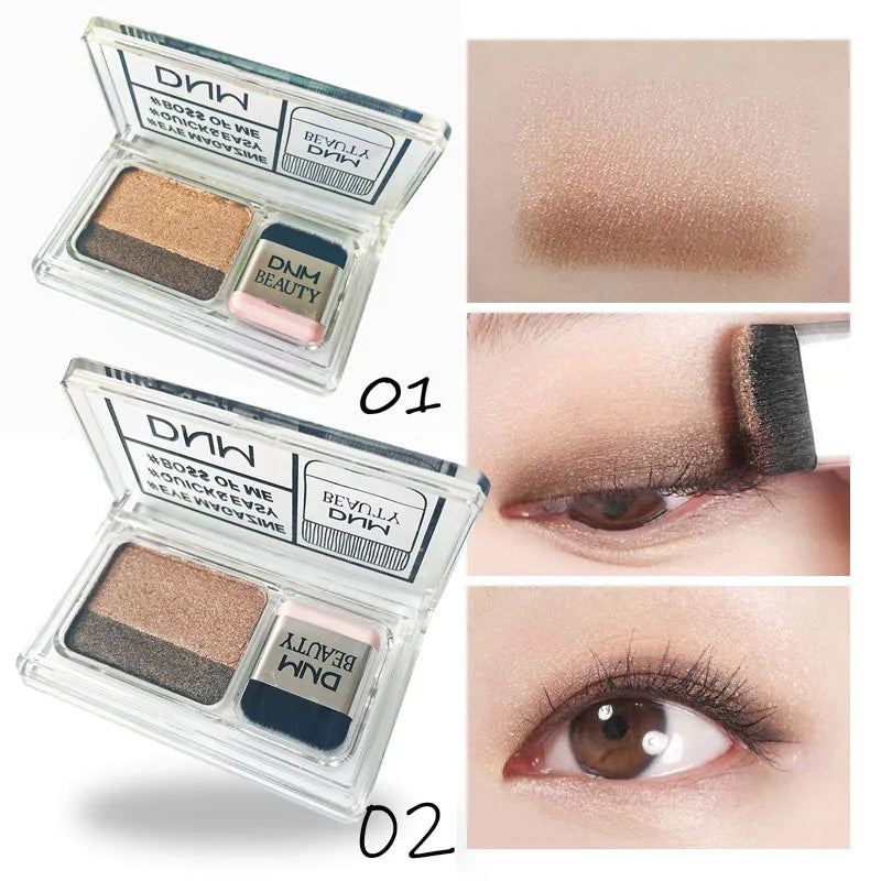 2 Colors Gradient Lazy Eye Shadow Stick Matte Shimmer Lasting Waterproof Eyeshadow Professional Charming Eyes Make Up Cosmetics