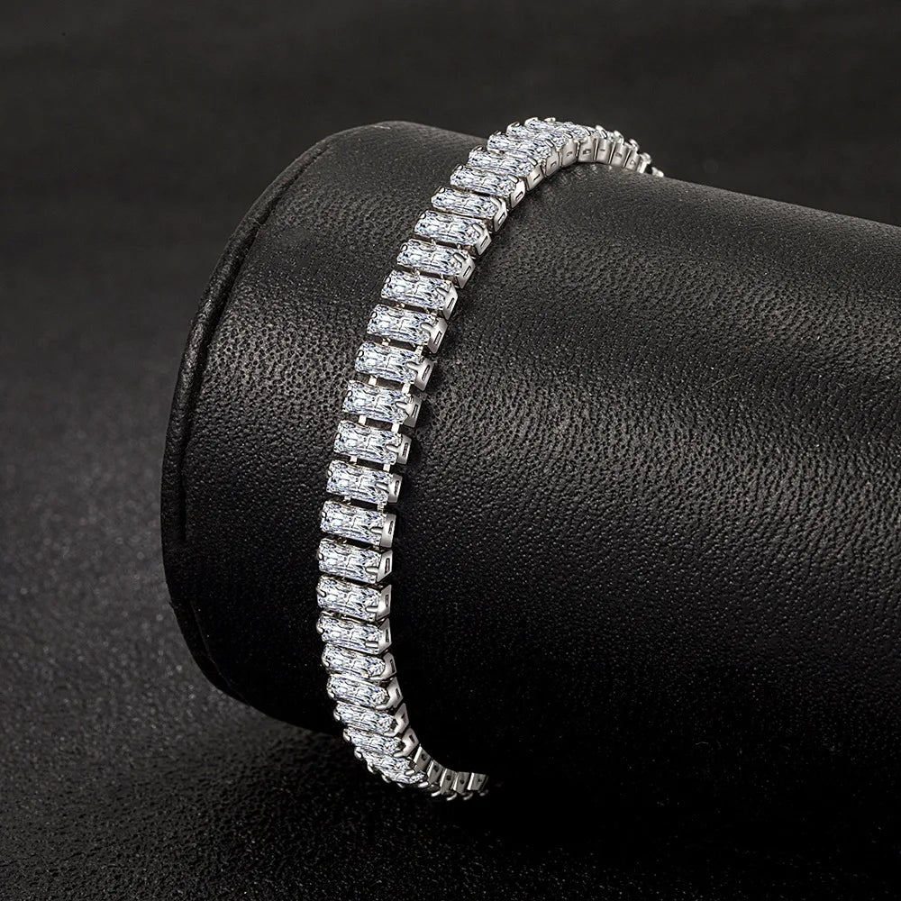 925 Silver Tennis Bracelet – Luxury Zircon Jewellery for Women