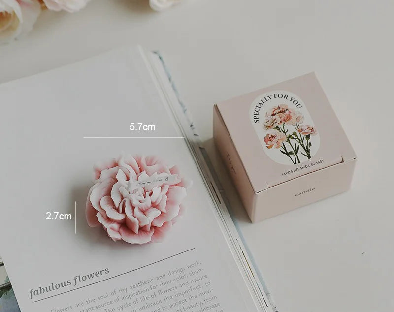 Handmade Carnation Scented Candle | Soy Wax Aromatherapy Candle for Home & Gifts