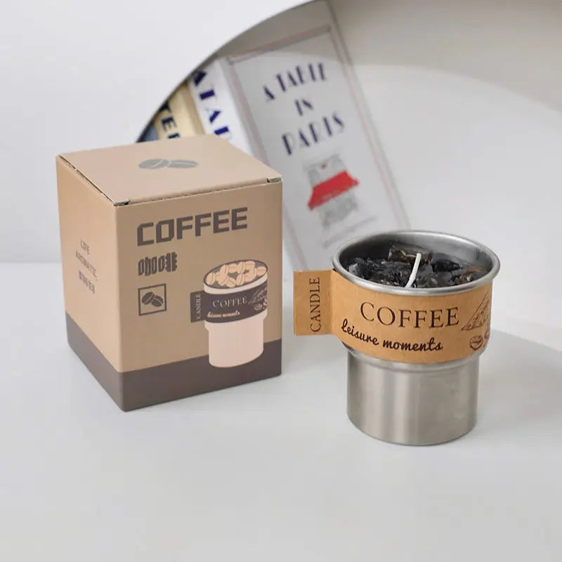 Coffee Bean Scented Candle | Premium Simulation Cup Wax Gift Candle