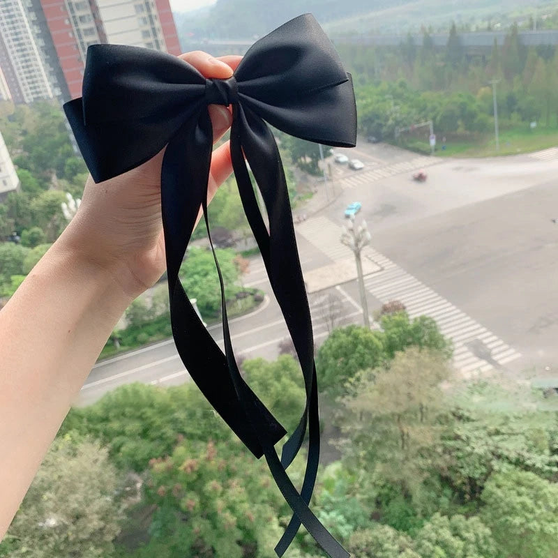 Sweet Simple Temperament Girl Bow Floaty Hair Clip Ribbon Chinese Style Everything
