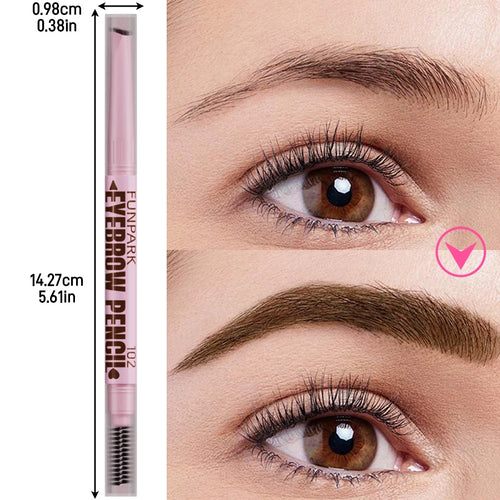 2-in-1 Waterproof Eyebrow Pencil – Long-Lasting & Natural Look – 5 Shades ✅ FREE UK Delivery