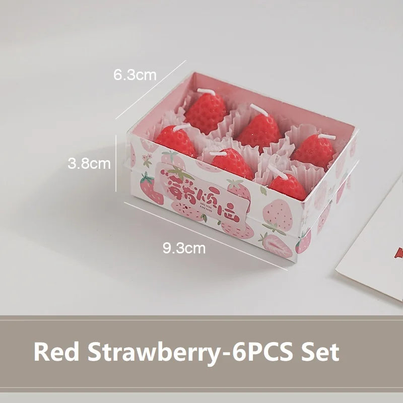 Strawberry Scented Candles Gift Box | Handmade Fruit Aromatherapy Candles
