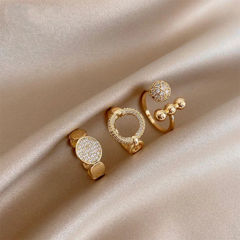Adjustable Gold Geometric Ring – Stainless Steel Women’s Jewellery