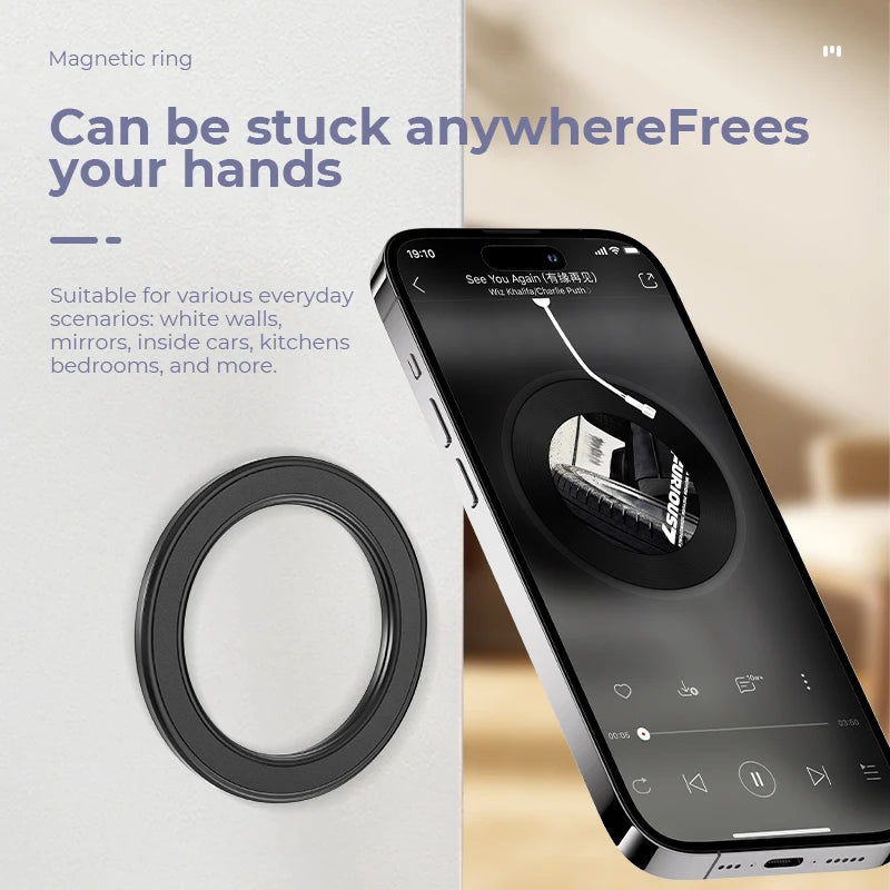 Magnetic Ring Holder For iPhone 14 13 12,Magnet Wall Mobile Phone Holder Magnetic For MagSafe,Car Phone Stand,Sticker Stand