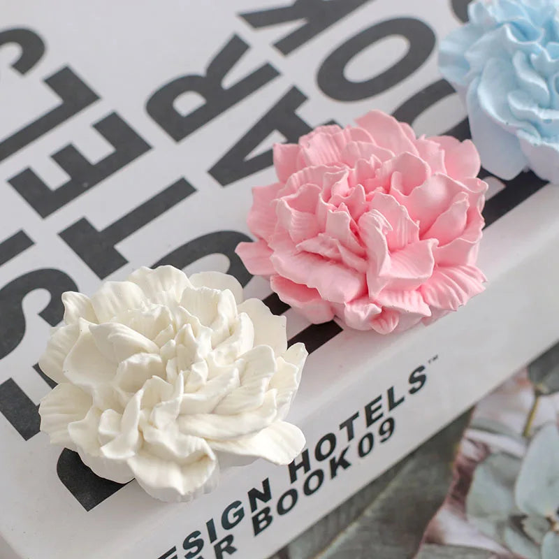 Carnation Flower Aromatherapy Gypsum DIY Candle Expansion Stone Handmade Soap Decoration Silicone Mold