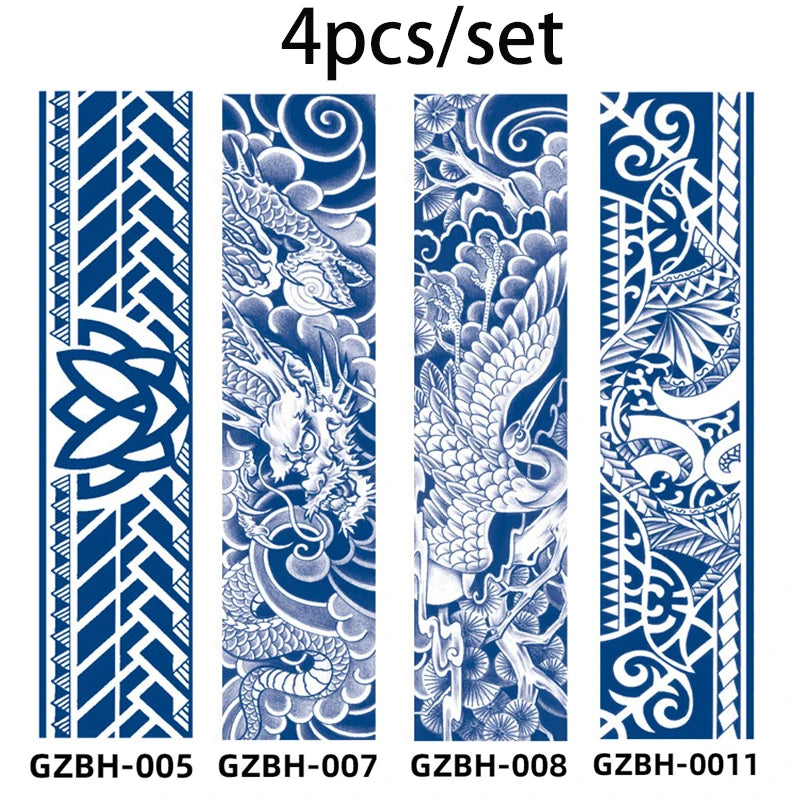 Waterproof Temporary Tattoo Stickers – Arm, Shoulder, Waist & Foot Designs for Men & Women