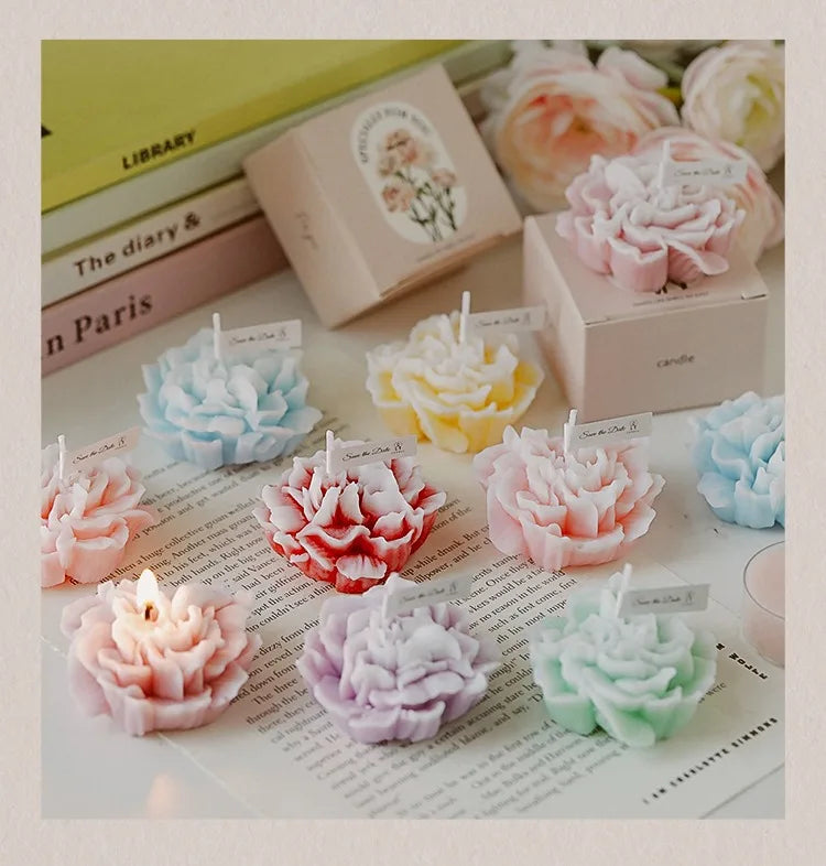 Handmade Carnation Scented Candle | Soy Wax Aromatherapy Candle for Home & Gifts