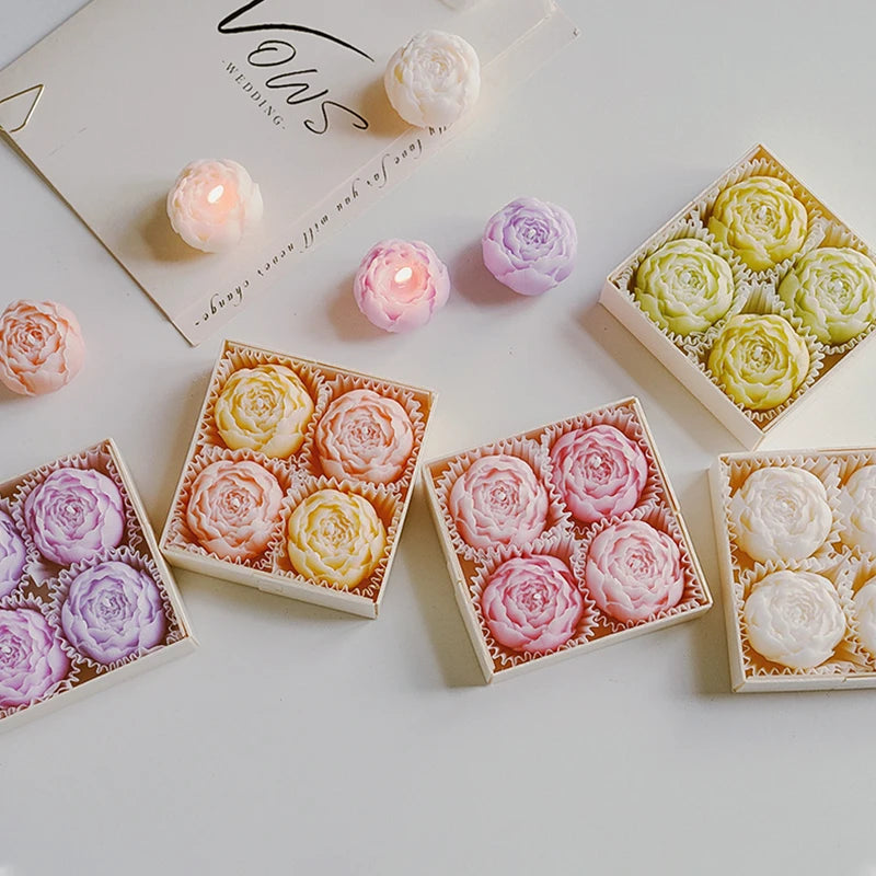 Romantic Rose Candle Gift Set | Soy Wax Floral Candles for Home & Gifting