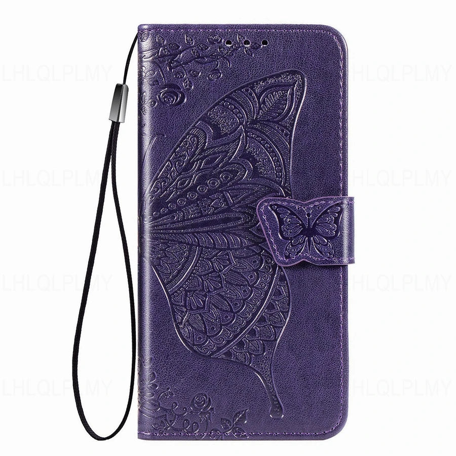 Butterfly Leather Flip Wallet Case For OPPO A58 A18 A16 A76 A96 A55 A17 A72 A52 A53 A31 A91 A15 A5 A9 2020 A60 Find X3 X5 Cover