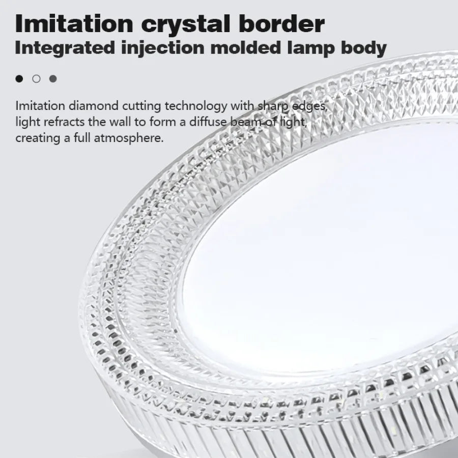 Modern LED Ceiling Light | Round Crystal Design | Indoor Home Lamp