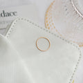 2mm Thin 18K Gold Plated Titanium Steel Ring – Minimalist Stacking Ring for Women