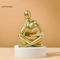 Abstract Thinker Sculpture | Modern Resin Figurine for Bookshelf & Desk Decor