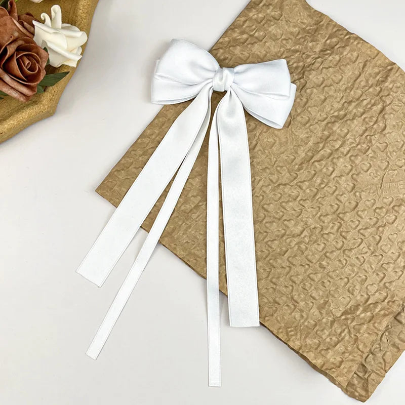 Sweet Simple Temperament Girl Bow Floaty Hair Clip Ribbon Chinese Style Everything