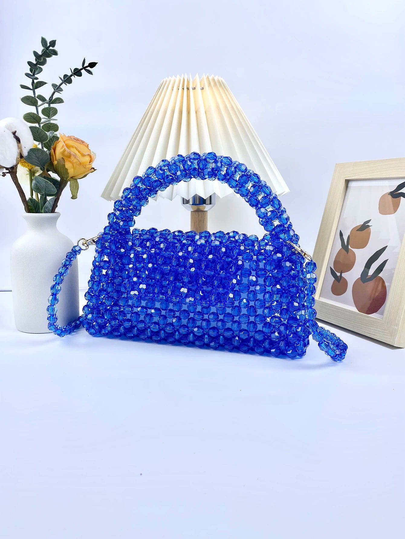 Elegant Beaded Handbag | Luxury Acrylic Crossbody Bag