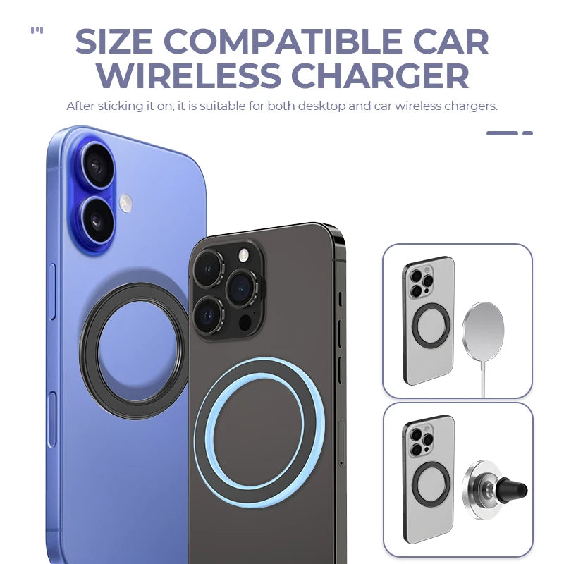Magnetic Ring Holder For iPhone 14 13 12,Magnet Wall Mobile Phone Holder Magnetic For MagSafe,Car Phone Stand,Sticker Stand