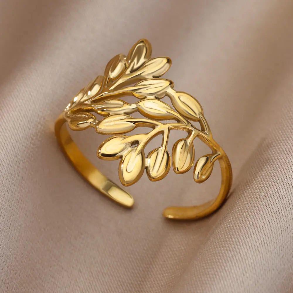 18K Gold Plated Stainless Steel Zircon Rings – Trendy Jewelry Gift
