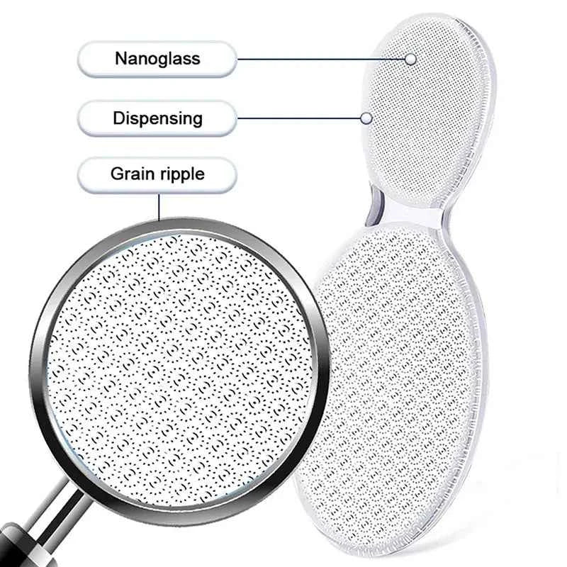 Nano Glass Double-sided Foot Rasp Heel File Hard Dead Skin Callus Remover Exfoliating Pedicure Care Foot File Tool