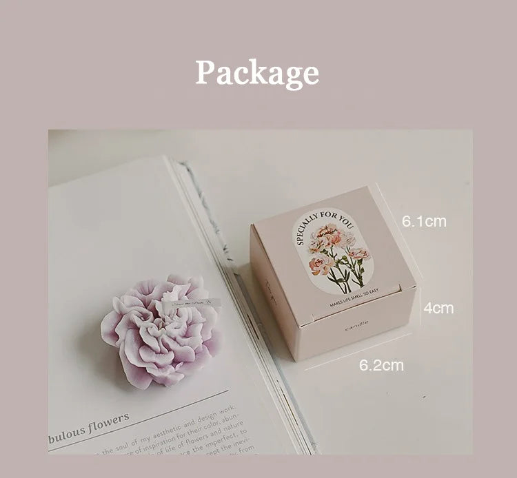 Handmade Carnation Scented Candle | Soy Wax Aromatherapy Candle for Home & Gifts
