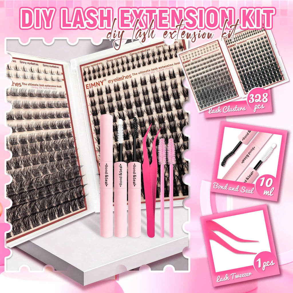 EIMNY DIY Cluster Lash Extension Kit – Full Set for Beginners